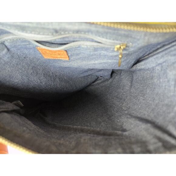 Clare V Womens Leather Marcelle Backpack Yellow Anthropologie Sunshine Rustic - Picture 8 of 12